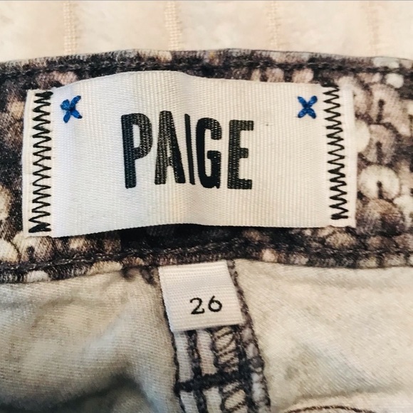 PAIGE Grey Sequin Verdugo Ankle Skinny Jeans 26 2 - Picture 5 of 7